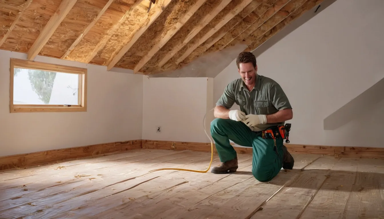 A friendly local provider inspecting an attic for signs of rodents near Adamsville